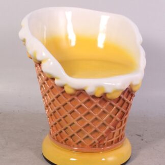 Fiberglass Lemon Flavor Ice Cream Chair
