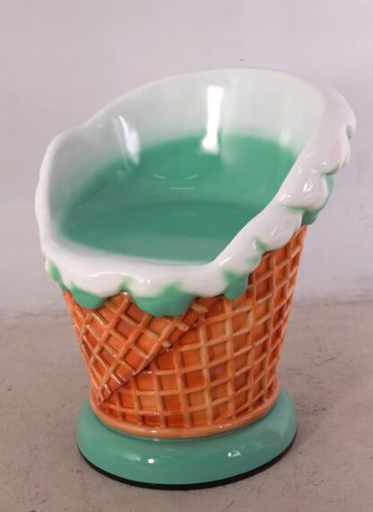 Fiberglass Mint Flavor Ice Cream Chair