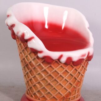 Fiberglass Strawberry Flavor Ice Cream Chair