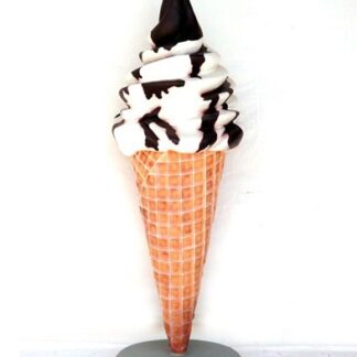 Chocolate Fudge Soft Serve Ice Cream Cone