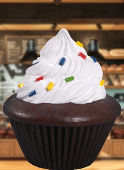 Jumbo Chocolate Cupcake with Frosting Statue