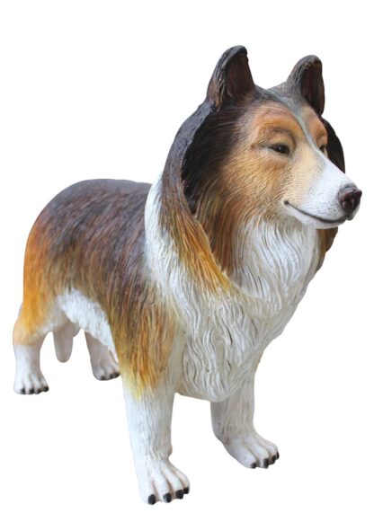 Life Size Rough Collie Dog Statue