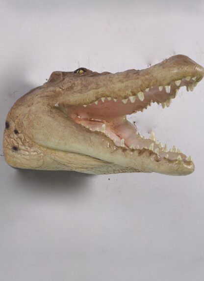Crocodile Head Wall Mount Statue