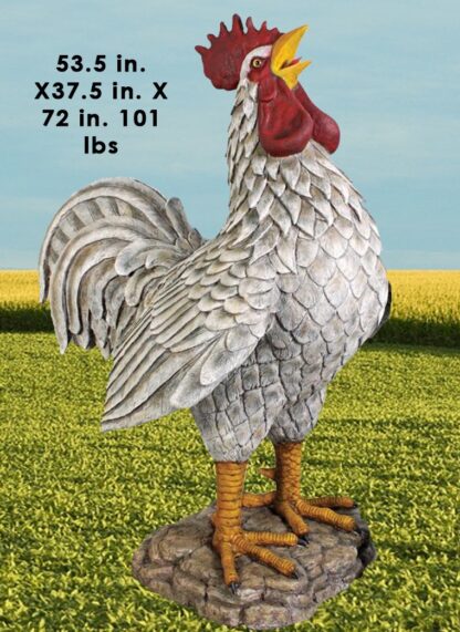Roadside Rooster Statue