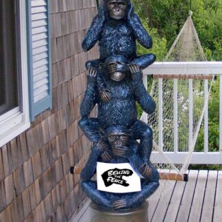 Hear No Speak No See No Evil Monkey Stacked Statue