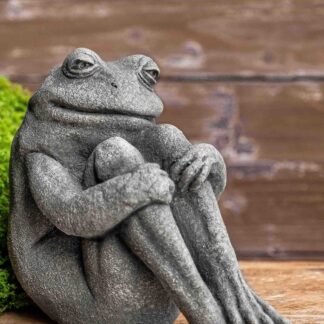 Fern the Sitting Stone Frog Statue