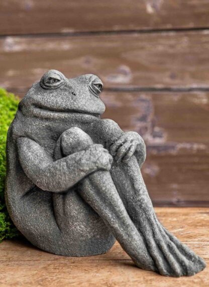 Fern the Sitting Stone Frog Statue