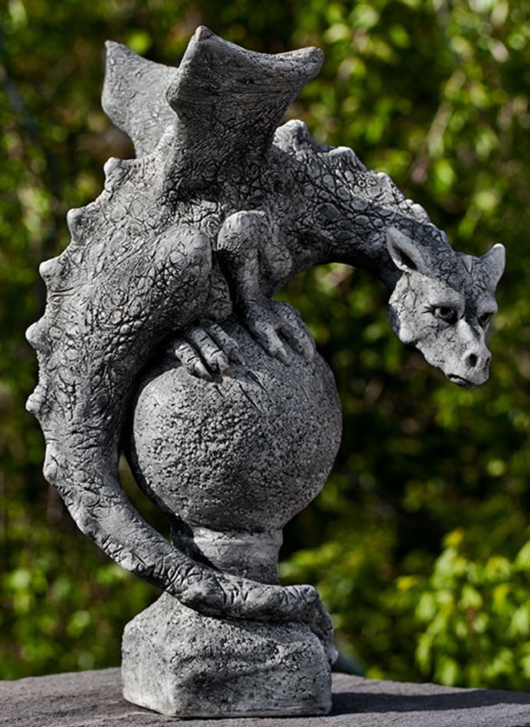 Fiona the Cast Stone Medieval Winged Dragon