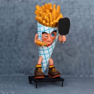 6 ft. Tall French Fry Man Statue with Sign