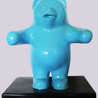 Mini Blue Gummy Bear Wall Statue