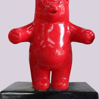 Mini Red Gummy Bear Wall Statue