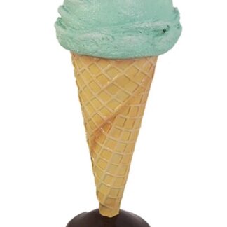 Mint Hard Scoop Ice Cream Cone Statue