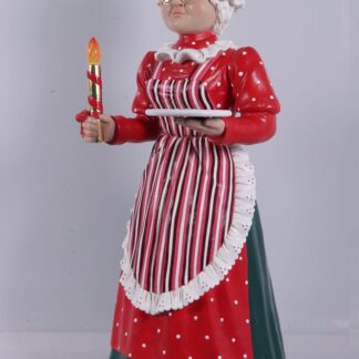 Mrs. Claus Life Size Christmas Statue