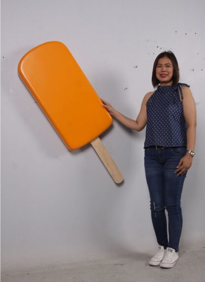 Giant Wall Hanging Orange Ice Cream Popsicle Statue