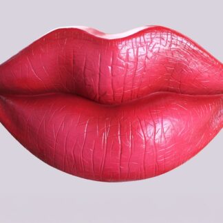 Wall Mounted Red Lips Statue