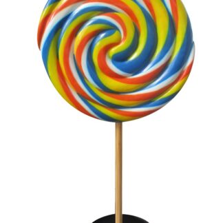 Rainbow Swirled Lollipop Candy Statue