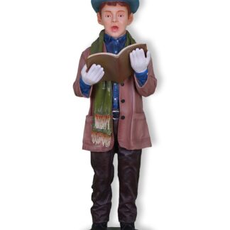 Christmas Caroler Boy Statue