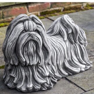 Shih Tzu Outdoor Cast Stone Garden Statue