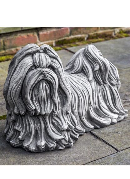 Shih Tzu Outdoor Cast Stone Garden Statue