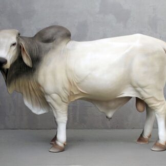Gray Brahman Bull Statue