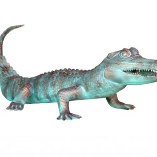 Alligator Statue in Bronze Finish