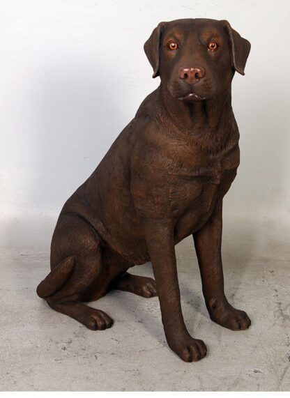 Sitting Labrador (Brown) Statue