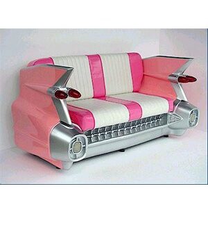 Cadillac Sofa Couch Classic Pink