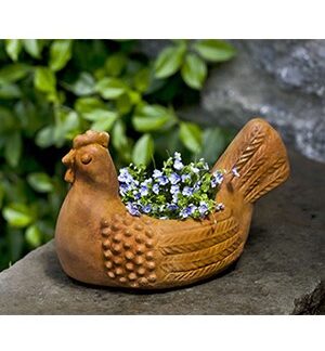 Cast Stone Hen Planter
