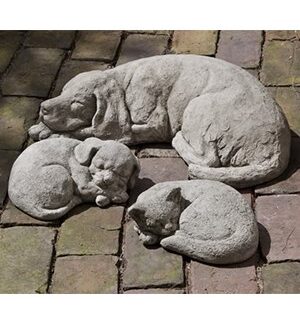 Cast Stone Sleeping Dog