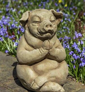 Cast Stone Zen Pig