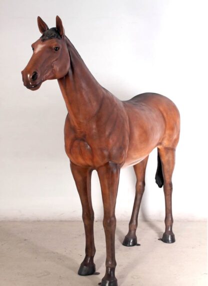 Standing Horse Statue in Chestnut Finish