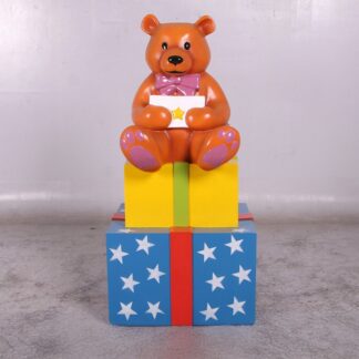 Christmas Bear with Gifts Statue
