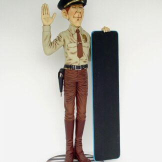 Policeman Statue w/ Blackboard