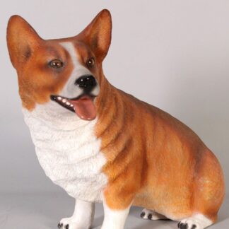 Corgi Dog Sitting Statue