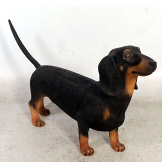 Black Dachshund Statue