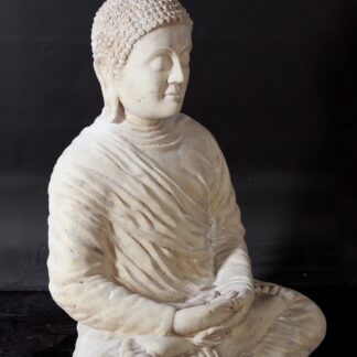 Divine Buddha Statue in Roman Stone Finish