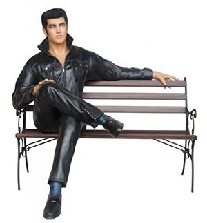 Elvis Presley on Bench