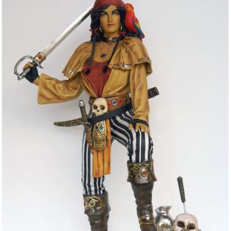 Lady Pirate with Parrot Statue