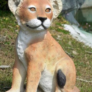 Lion Cub Sitting Statue