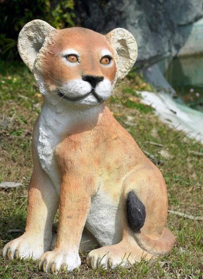 Lion Cub Sitting Statue