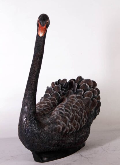 Black Swan Sitting Statue