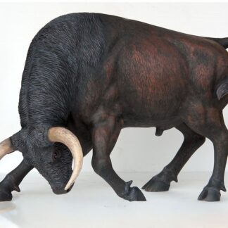 Bull with Head Down Statue
