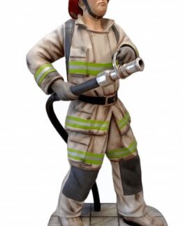 Life Size Fireman With Hose