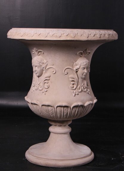 Floral Urn in a Roman Stone Finish