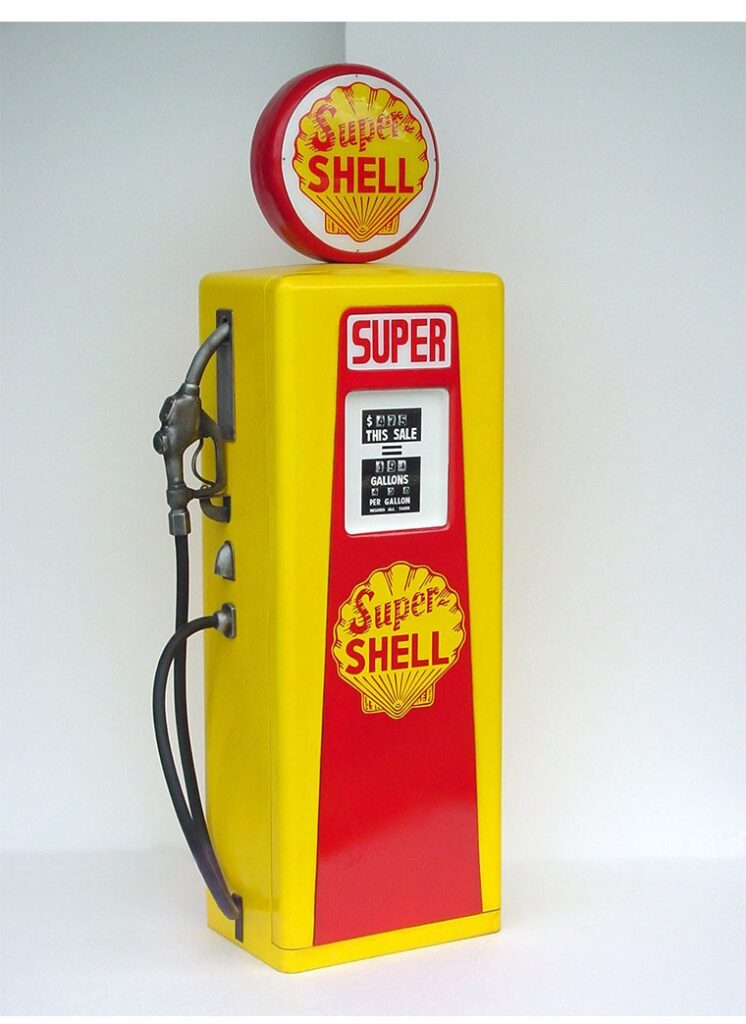 Shell Gas Pump Cabinet Statue