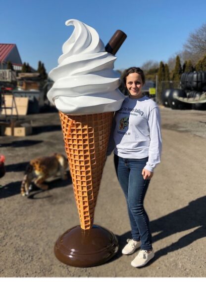 Giant Soft Serve Ice Cream Statue - 6.5ft