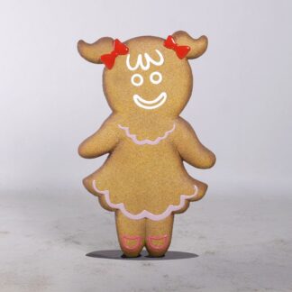Gingerbread Girl Statue Christmas Theme Prop