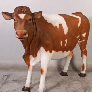 Guernsey Cow Statue Life Size Farm Theme Prop