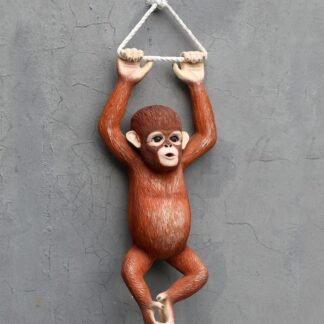 Hanging Orangutan Statue - 2.5 Ft