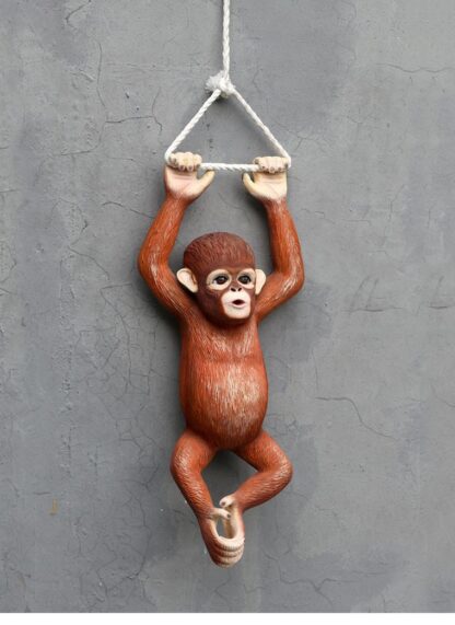 Hanging Orangutan Statue - 2.5 Ft